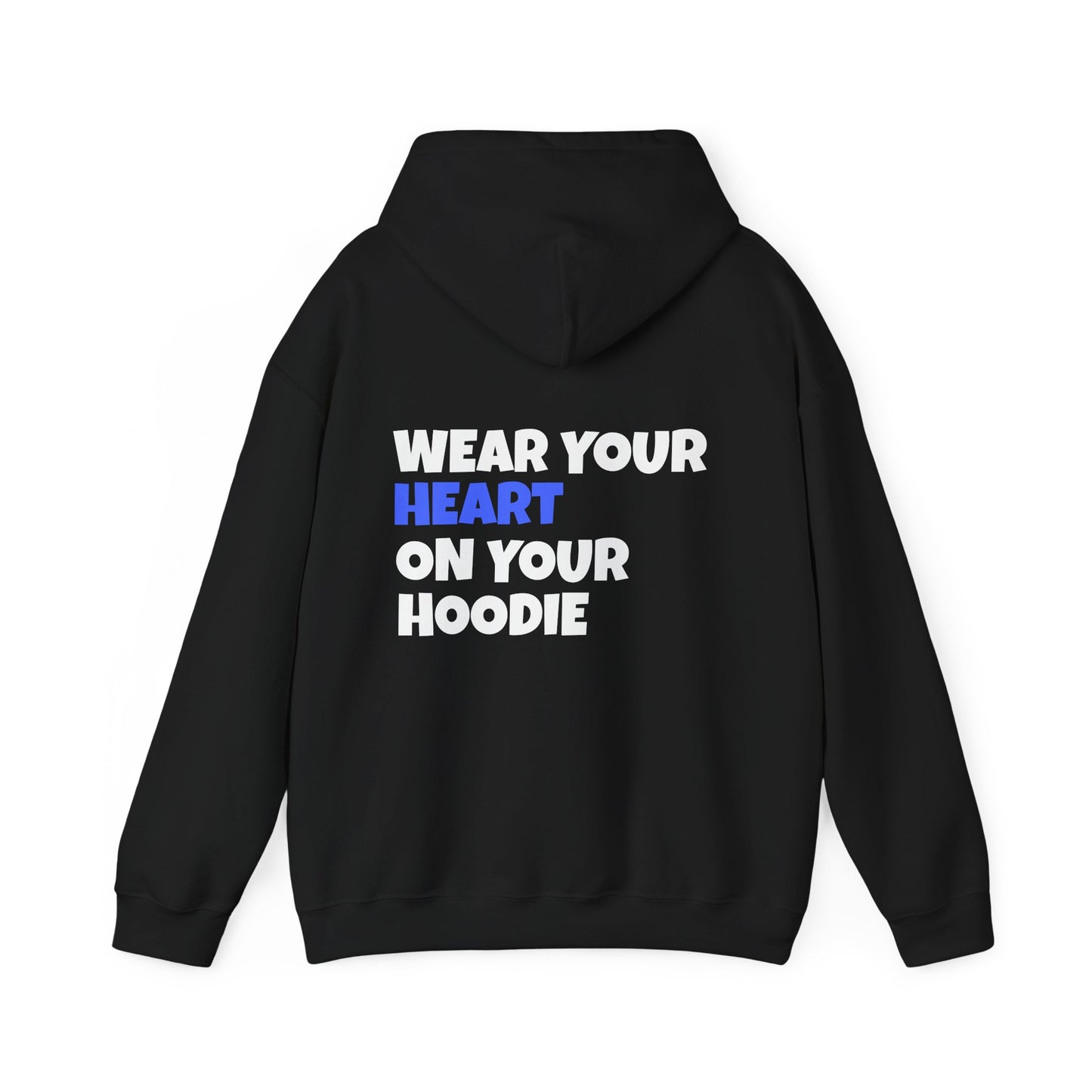 Heavy Blend "HEART ON HOODIE" Hoodie